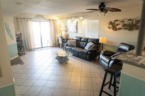 Smart TV, DVD player, books, video library