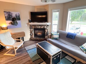 TV connectée, cheminée