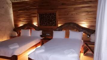 Cabaña exclusiva | Edredón, camas Select Comfort y caja de seguridad en la habitación