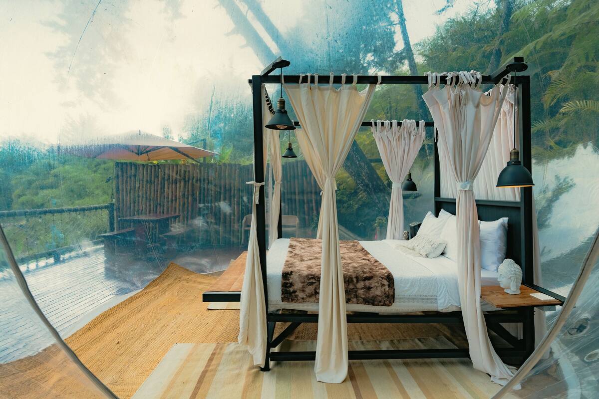 Bubble Villa | 1 makuuhuone, ylelliset vuodevaatteet, untuvapeitot