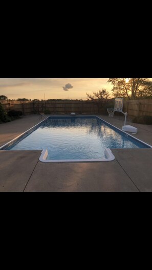 A heated pool