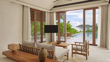 Villa, 1 chambre, balcon, en front de plage (Beachfront) | Salle de séjour