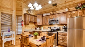 House, 1 King Bed with Sofa bed (River Getaway #2326) | Private kitchen | Fridge, microwave, stovetop, dishwasher - River Getaway #2326 (Pigeon Forge)