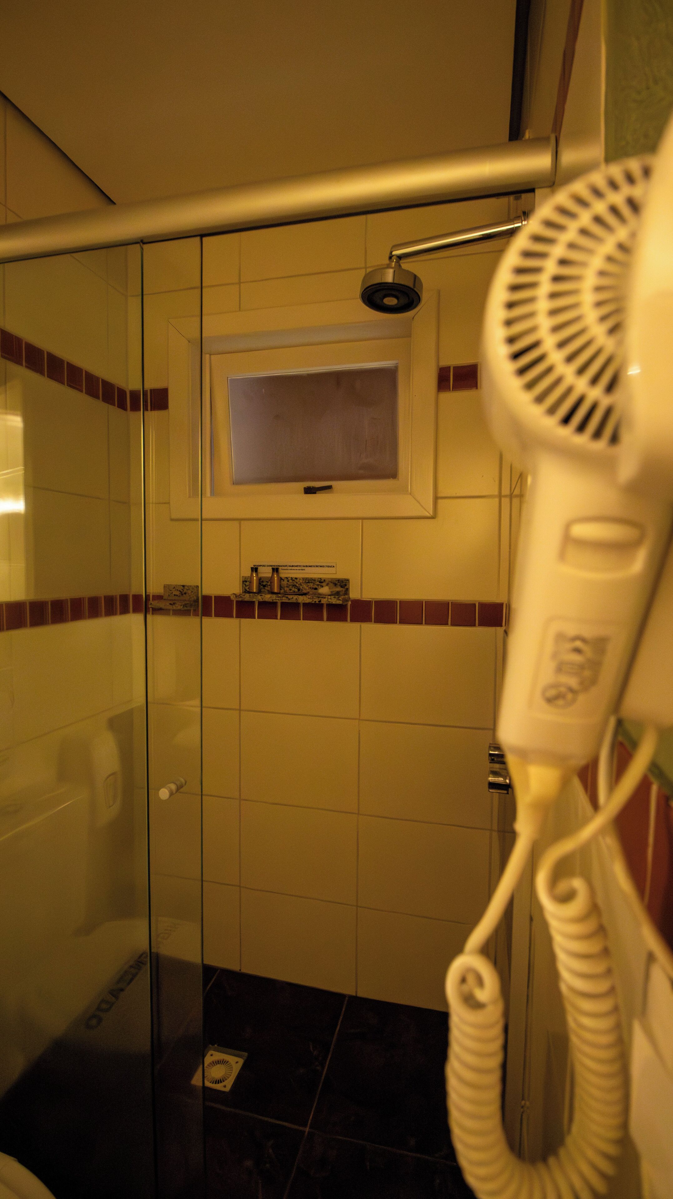 Hair dryer, bathrobes, slippers, towels