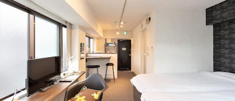 Lägenhet (R201) | 1 sovrum, individuell inredning, skrivbord och arbetsyta för laptop