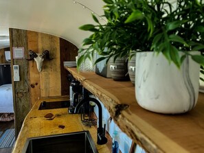 Interior - Emerald Gypsy Skoolie.... a Quirky Chic School Bus (Mountain View)