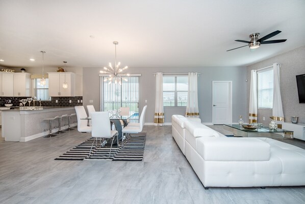 Villa (8903SD  Champions Gate 6  Bedroom 5 B) | Living room | LED TV, table tennis