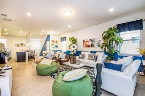 Villa (8952RS Luxury 7 Bed Villa with Saltwa) | Living room | Flat-screen TV, DVD player