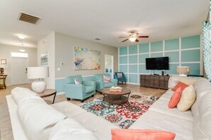 Villa (ShowHome 5 bedroom Champions Gate Vil) | Living room | Flat-screen TV - Showhome 5 Bedroom Champions Gate Villa 1401mvd (Davenport)