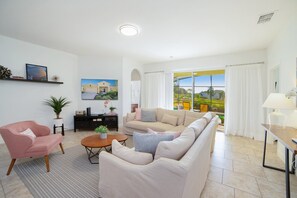 Villa (5 Bedroom 5 Bathroom Solterra Resort ) | Living room | Flat-screen TV