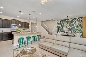 Apartment | Living room | LCD TV, fireplace, video-game console - Tangier Villa Windor At Westside (Kissimmee)