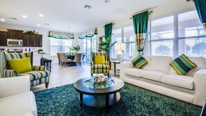 Villa (1215YC Stunning Showcase 7 Bed 6 Bath) | Living room | Flat-screen TV