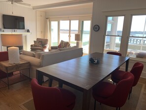 Smart TV, DVD player, books, streaming services