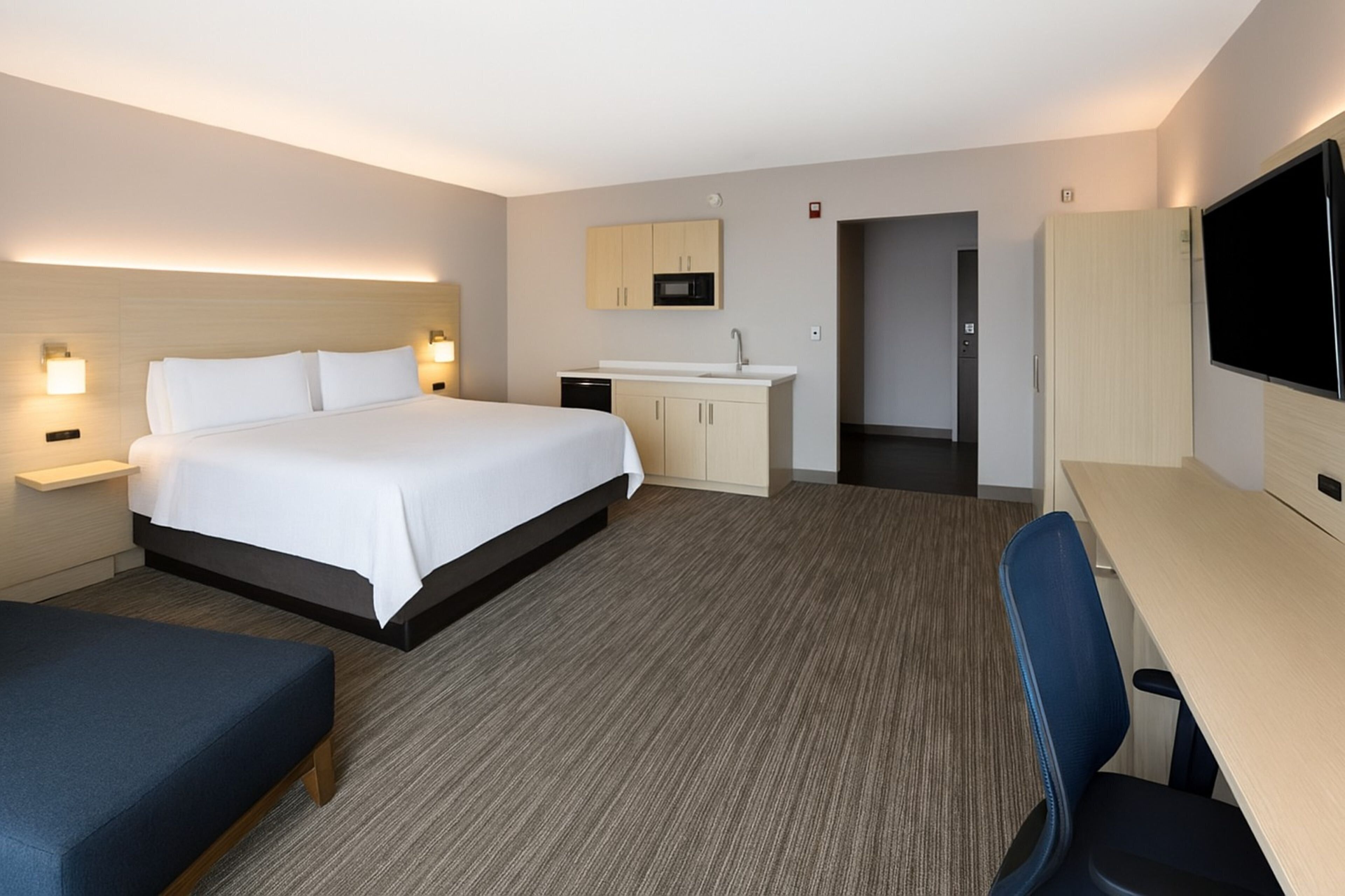 Hypo-allergenic bedding, pillow-top beds, in-room safe, desk