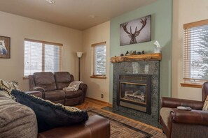 智能電視、壁爐、DVD 播放機