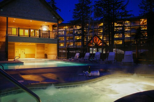 Luxury mountain condo w/shared pool & hot tub, patio, & easy ski access