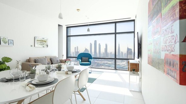 Dining - Burj Khalifa View! Amazing 1BR in Difc (Dubai)