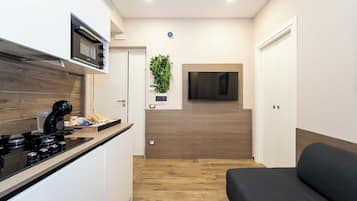 Standard Apartment | Private kitchen | Mini-fridge, electric kettle
