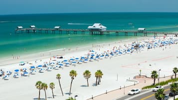 Sun-loungers, beach towels