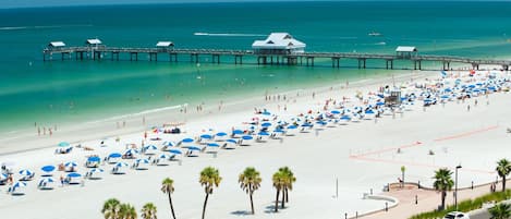 Sun loungers, beach towels