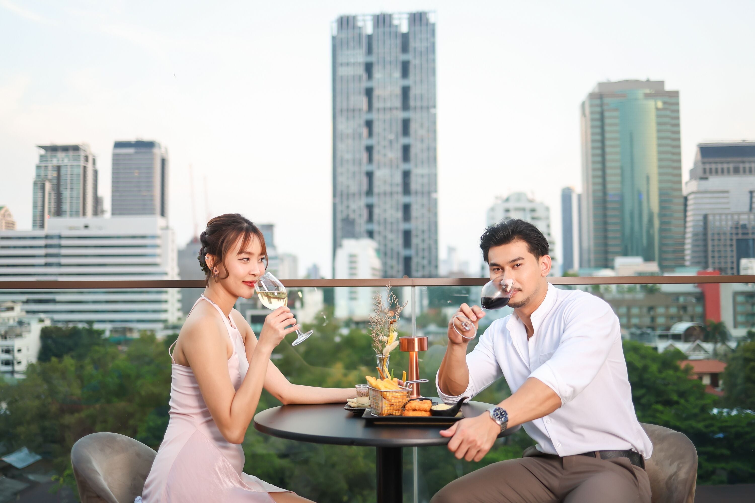 rooftop bar, poolside views, open daily