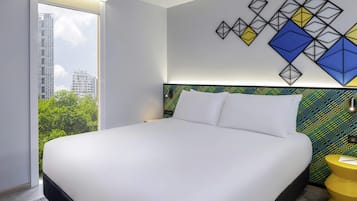 In-room safe, desk, laptop workspace, blackout curtains