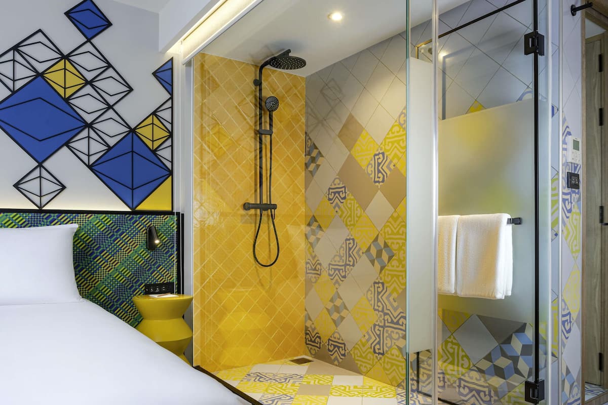 In-room safe, desk, laptop workspace, blackout curtains