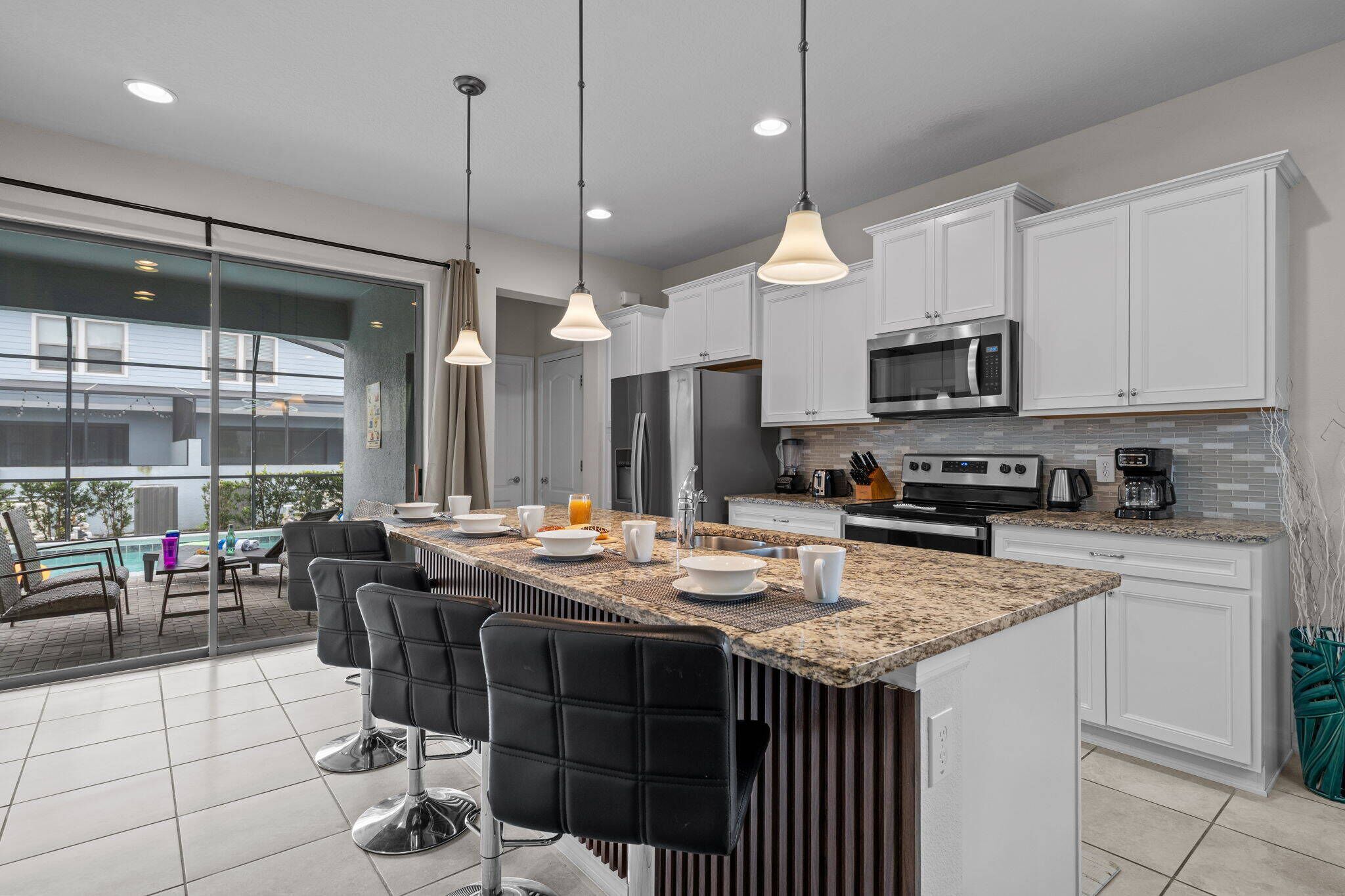 Microwave, dishwasher, highchair