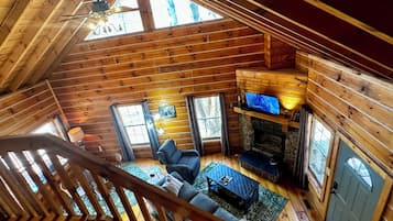 Télévision, cheminée