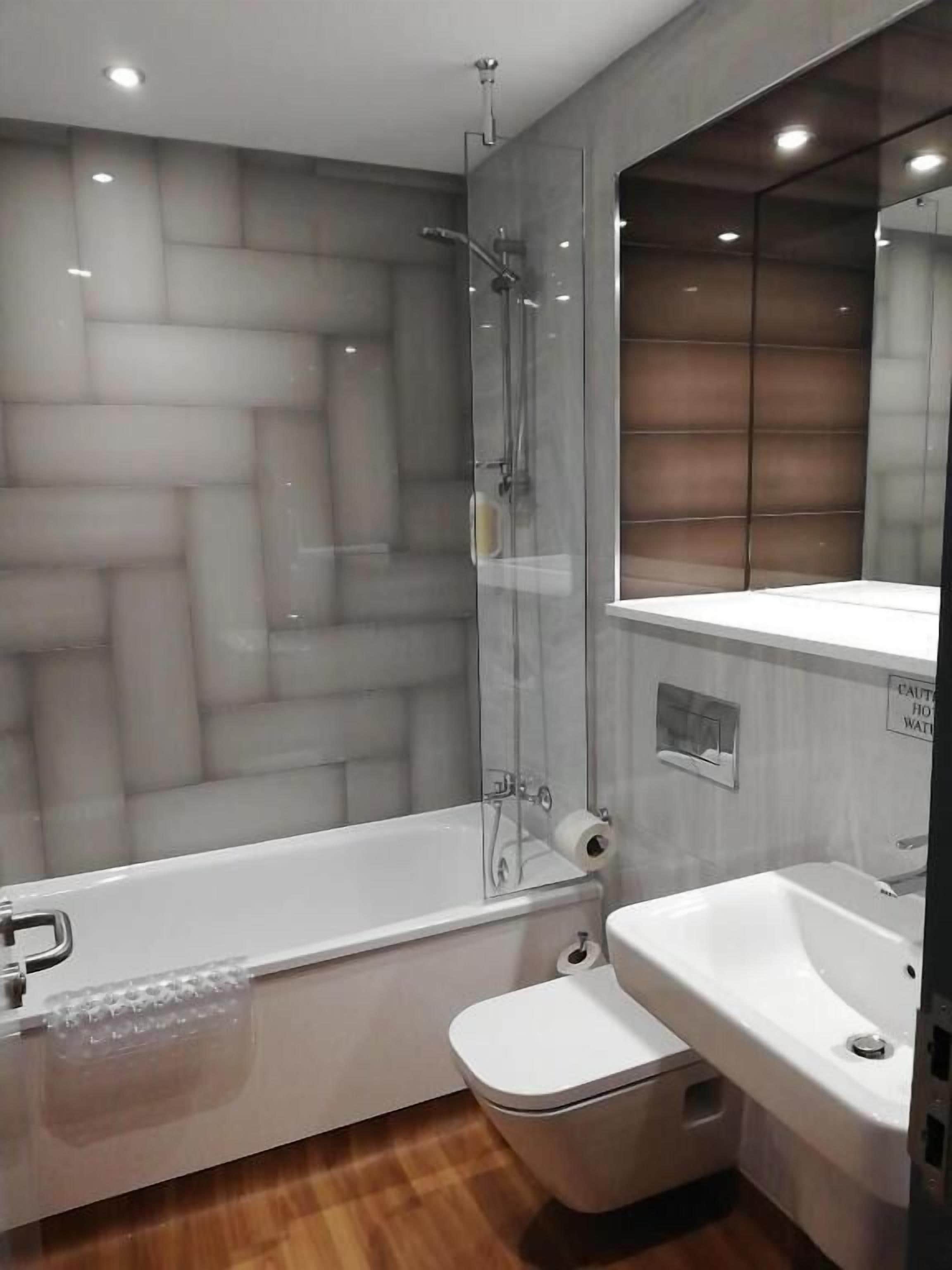 free toiletries, hair dryer, towels