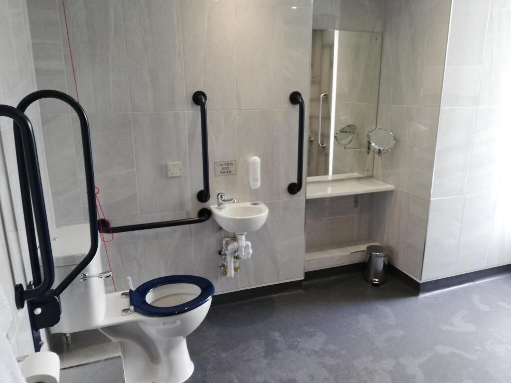 free toiletries, hair dryer, towels