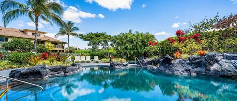 House, 1 King Bed, Golf View (Waikoloa Beach Villas E32) | Pool | A heated pool