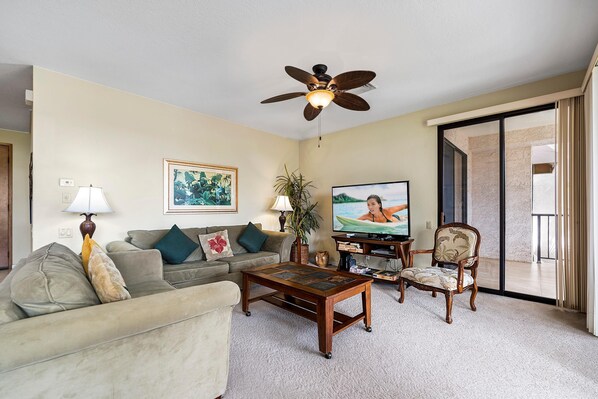 Condo, Multiple Beds (Shores at Waikoloa 234 at Bo Tree Tow) | Living area | TV - Shores at Waikoloa 234 at Bo Tree Tower (Waikoloa)