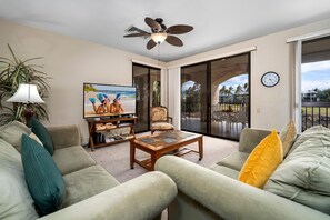 Condo, Multiple Beds (Shores at Waikoloa 234 at Bo Tree Tow) | Living area | TV - Shores at Waikoloa 234 at Bo Tree Tower (Waikoloa)