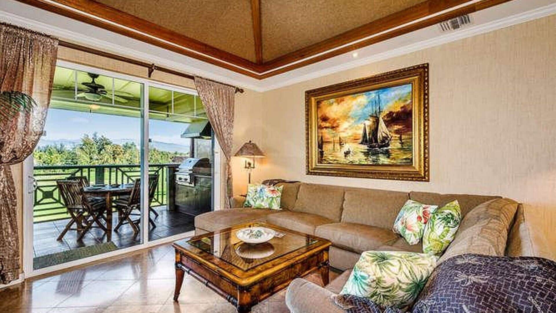 Condo, Multiple Beds, Golf View (Waikoloa Beach Villas J32) | Living area