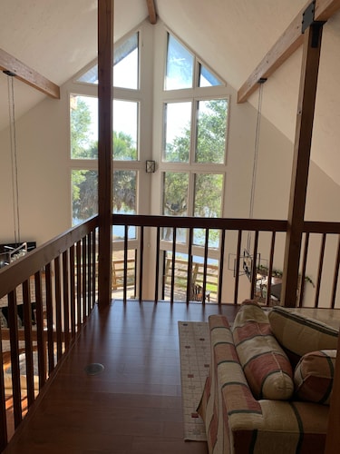 Luxurious house on secluded 3.8 acres, oak trees on Manatee River, large decks