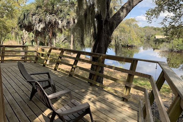Front deck with manatee river view