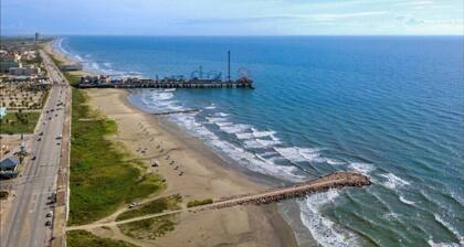 Oceanfront home with pool, large decks, fire pit and private walkover to the beach