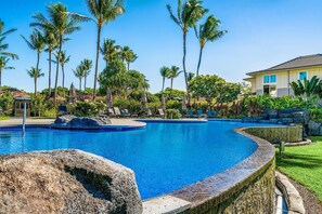 Villa, 1 letto king con divano letto, vista campo da golf (Fairway Villas Waikoloa J21) | Piscina