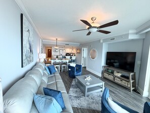 Smart TV, DVD player, books