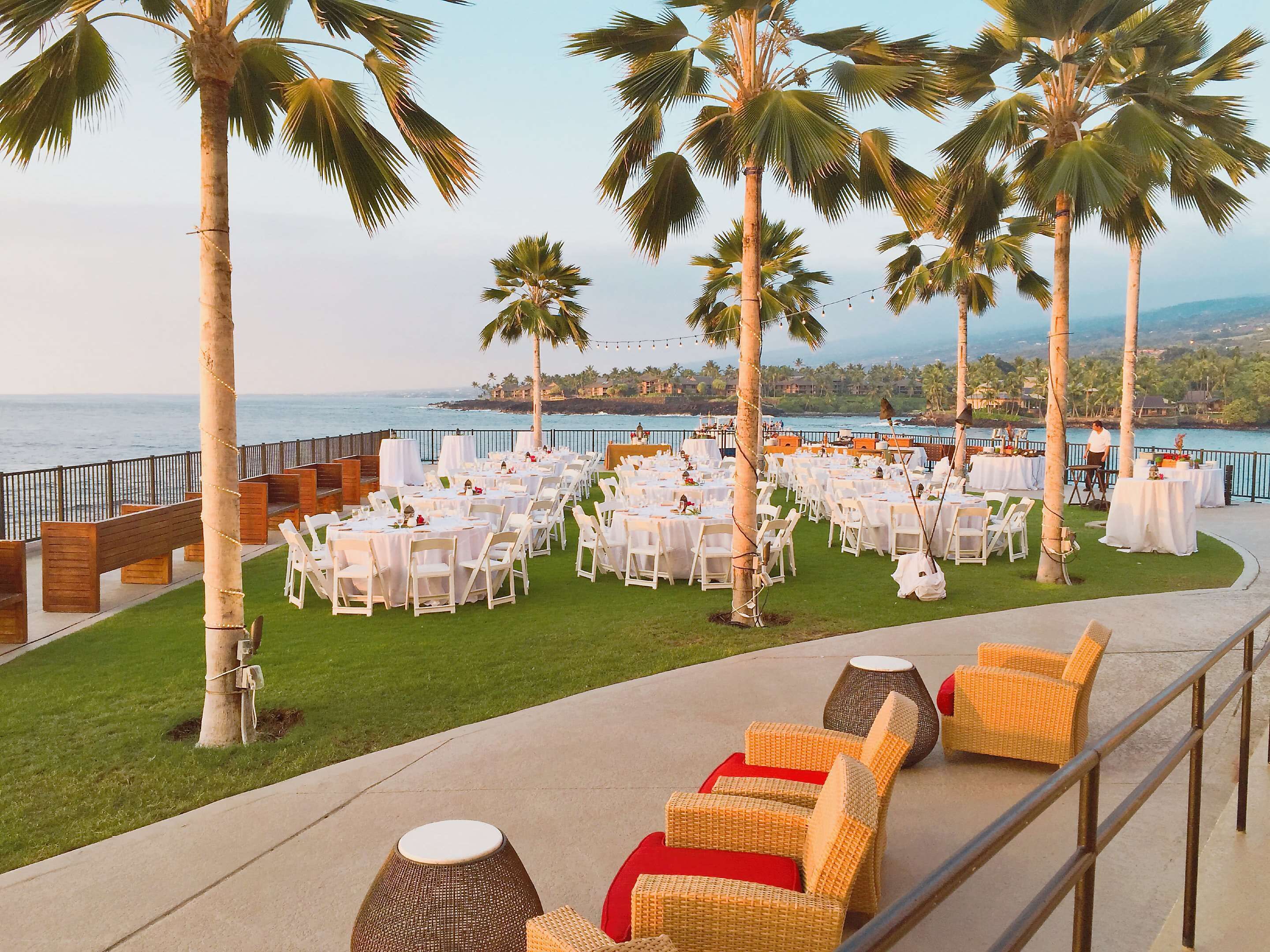 outdoor wedding area