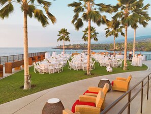 Outdoor wedding area