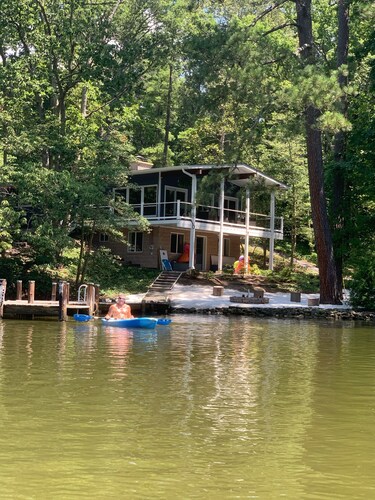 A breathtaking secluded luxury waterfront cottage, complete with a private pier.