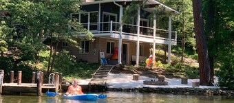 A breathtaking secluded luxury waterfront cottage, complete with a private pier.