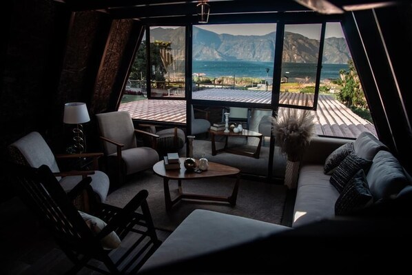 Panoramic Cabin | Living area - Hotel Los Olivos (Santiago Atitlán)