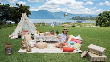 Outdoor wedding area