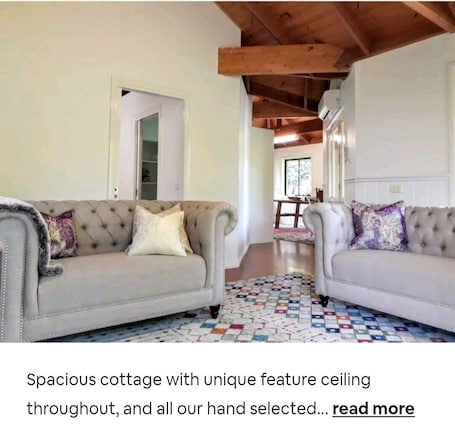 Smart TV, DVD player. Sandys Pottery Cottage- pet friendly, wineries,