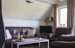 Una televisión, una chimenea