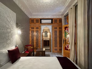 Double Room, Pool View (Siroua) | 1 bedroom, Frette Italian sheets, premium bedding, pillowtop beds - Riad Shajara (Marrakech)