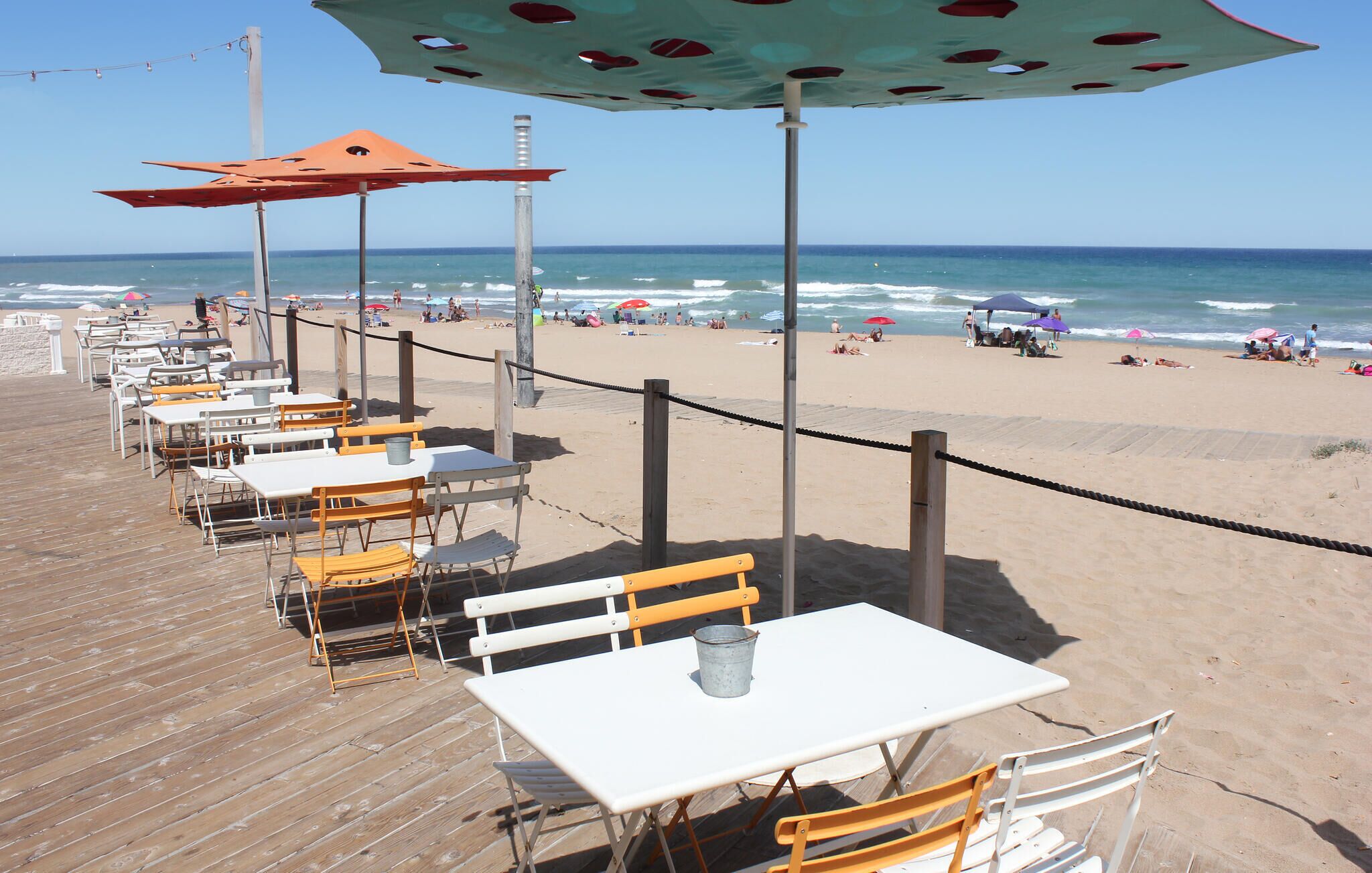 在海灘附近、釣魚